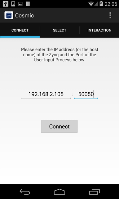 Cosmic App - Connect