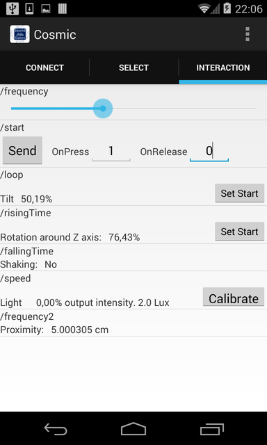 Cosmic App - Interact